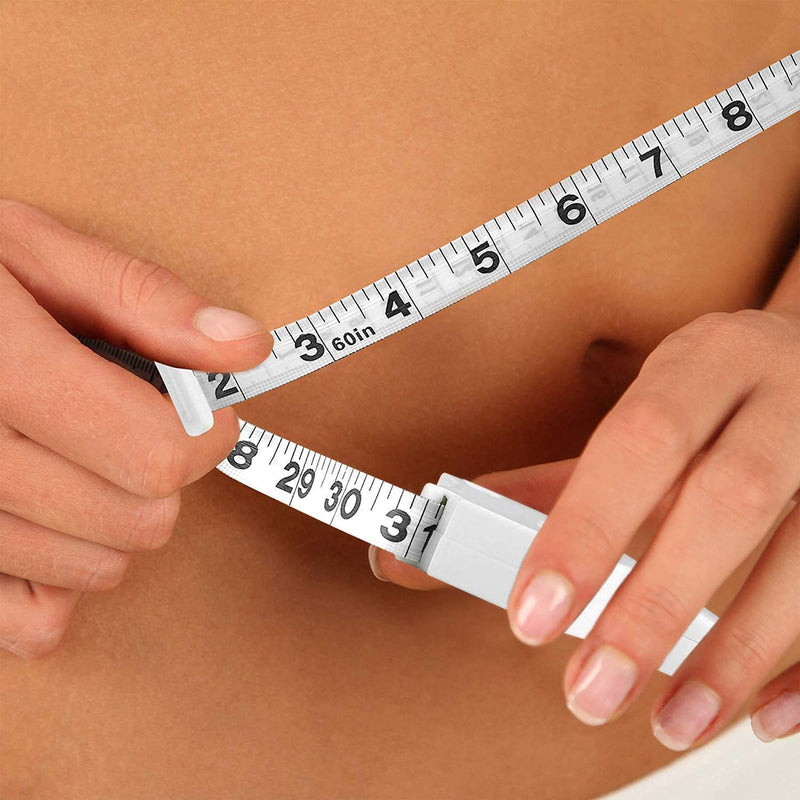 [Australia] - Body Tape Measure - (2 Pack) Measuring Tapes for Body and Fat Weight Monitors, (Inches & cm) Retractable Tape Measure Ruler for Accurate Body Fat Calculator Helps Calculate Fitness Body Measurements 