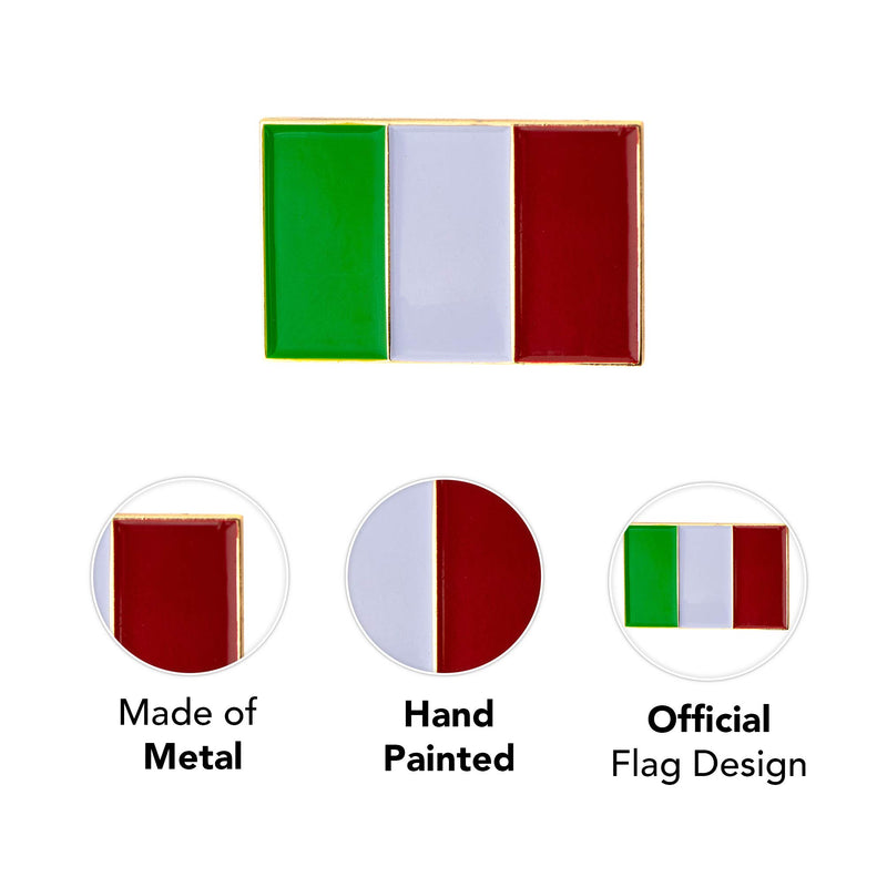 [Australia] - Desert Cactus Italy Country Flag Lapel Enamel Made of Metal Souvenir Hat Men Women Patriotic Italian (Rectangle Pin) 