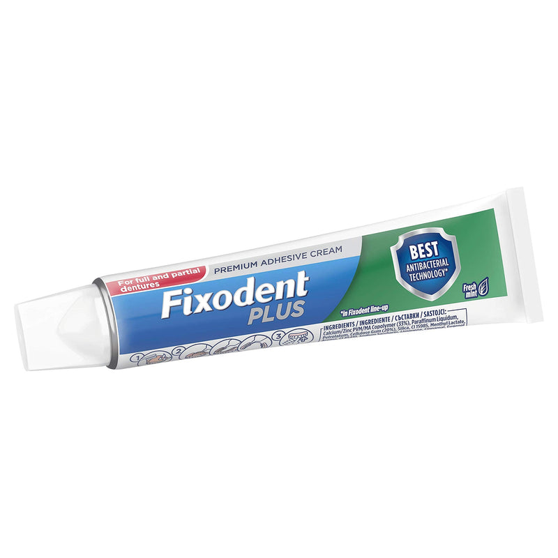 [Australia] - Fixodent Plus Antibacterial Technology Denture Adhesive, 40 g 