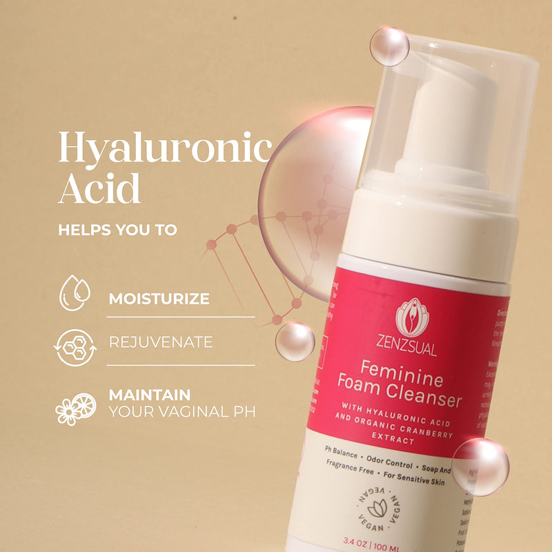 [Australia] - ZENZSUAL Feminine Foam Cleanser + Gel with Hyaluronic Acid (1 Oz. ea.) 