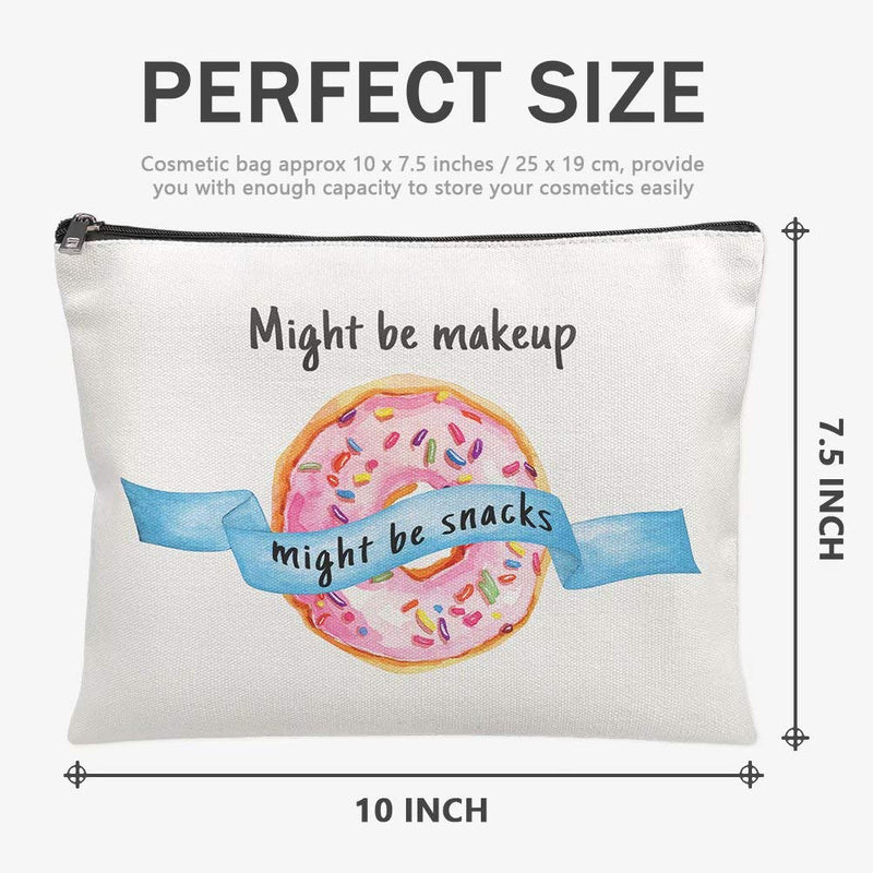 [Australia] - Birthday Gifts For Women Funny Makeup Bags A Wise Women Once Said Cosmetic Bag Might Be Makeup Might Be Snacks 7.5"x10" 