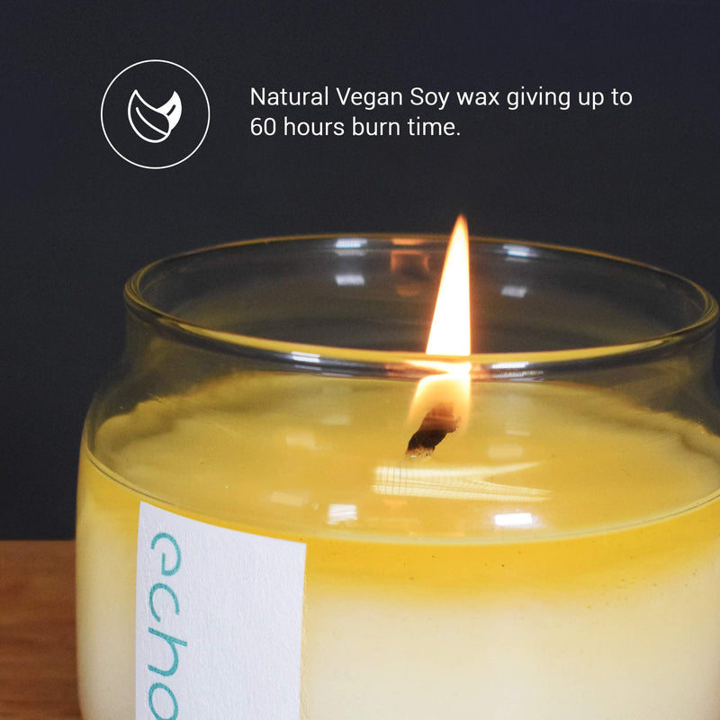 [Australia] - Echor Sleep Candle | Essential Oils Relaxation Calming Candle | Aromatherapy Scented Vegan Soy Wax Sleep Gift | Lavender, Ylang Ylang, Geranium & Sweet Orange 