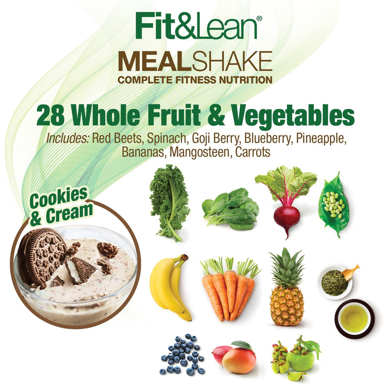 [Australia] - Fit & Lean Meal Shake Fat Burning Meal Replacement with Protein, Fiber, Probiotics and Organic Fruits & Vegetables and Green Tea for Weight Loss, 1lb, Chocolate, 10 Servings Per Container 1 Pound (Pack of 1) 