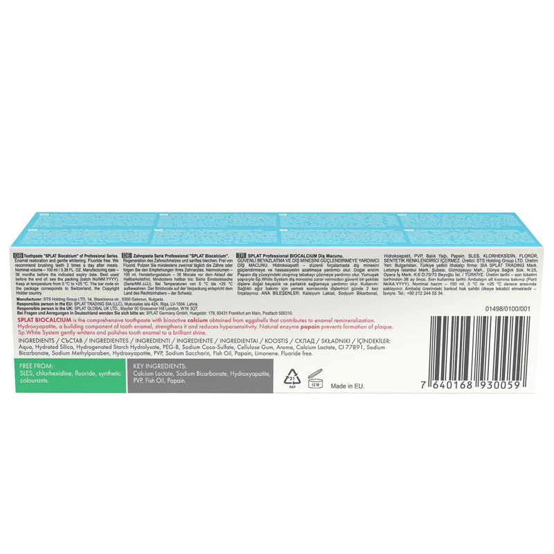 [Australia] - SPLAT Toothpaste 100ML BIOCALCIUM 