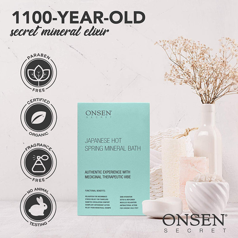 [Australia] - Onsen Japanese Hot-Spring Bath Minerals A Perfect Way to Hydrate and Soothe Your Body Soak in Green Bamboo Extract, Pagoda Tree Flower Enzymes, and More, Unwind, Relaxation, Improve Sleep (1 Count) 1 Count (Pack of 1) 