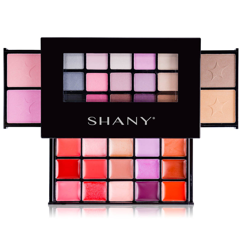 [Australia] - SHANY Fierce & Flawless All-in-One Makeup Set Compact with Mirror, 15 Eye Shadows, 2 Bronzers, 2 Blushes and 15 Lip/Eye Glosses - Applicators Included 