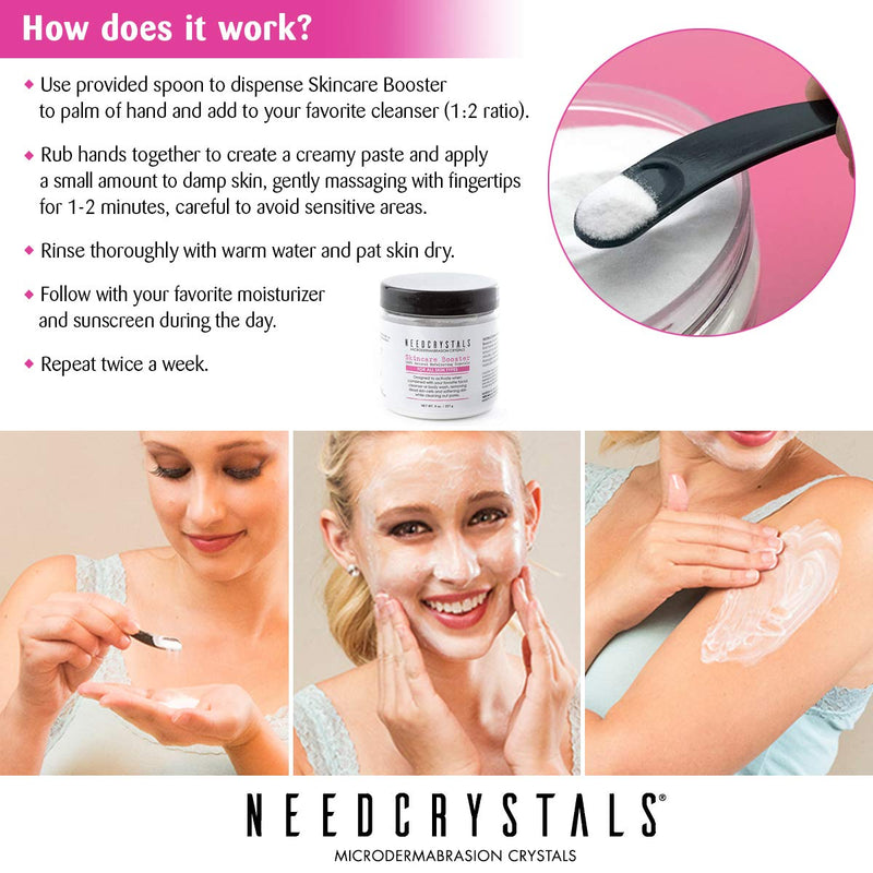 [Australia] - NeedCrystals Microdermabrasion Crystals, DIY Face Scrub. Natural Facial Exfoliator for Dull or Dry Skin Improves Scars, Blackheads, Pore Size, Wrinkles, Blemishes & Skin Texture. 227 Grams 227 g (Pack of 1) 