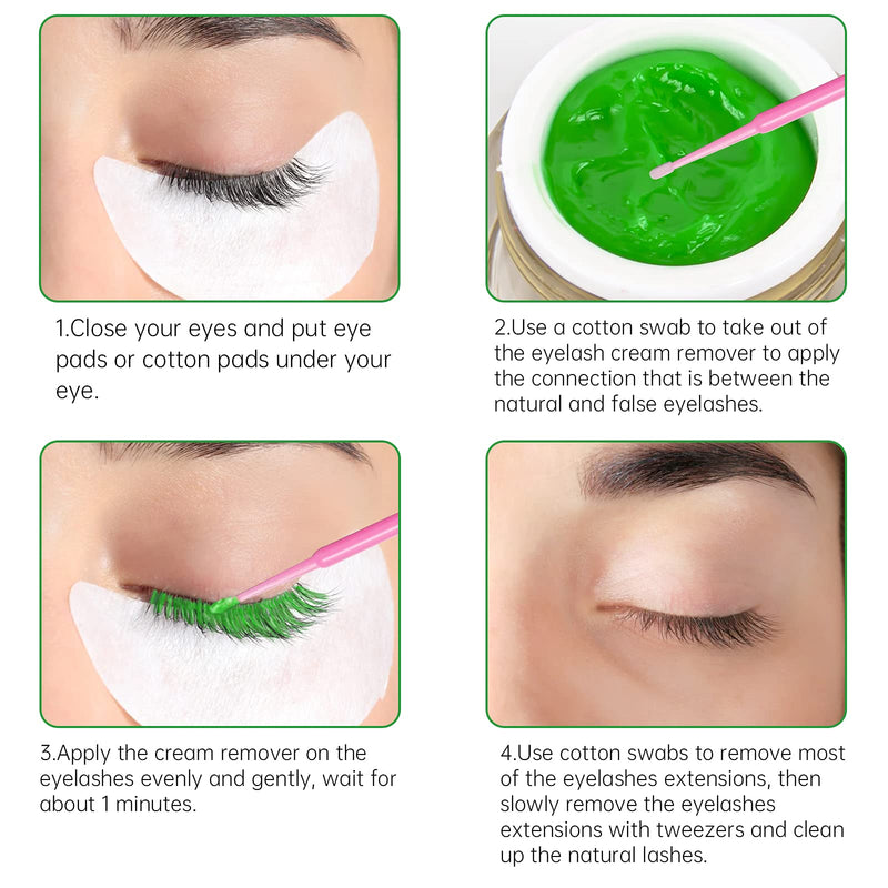 [Australia] - Buqikma Eyelash Remover Cream, Eyelash Extension Gule Cream Remover Fast Acting Gently Lash Adhesive Dissolution Eyelash Glue Cream Remover without Irritation for Salon & Home Use (10g) (Aloe) Aloe 