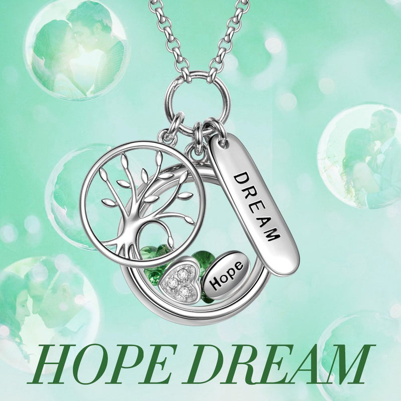 [Australia] - NinaQueen Tree of Life 925 Sterling Silver Locket Pendant Dream and Hope Women Fine Necklace Wedding Gifts For Her Christmas Gifts For Women Birthday Anniversay Gifts For Wife Mom Her Daughter Girls 