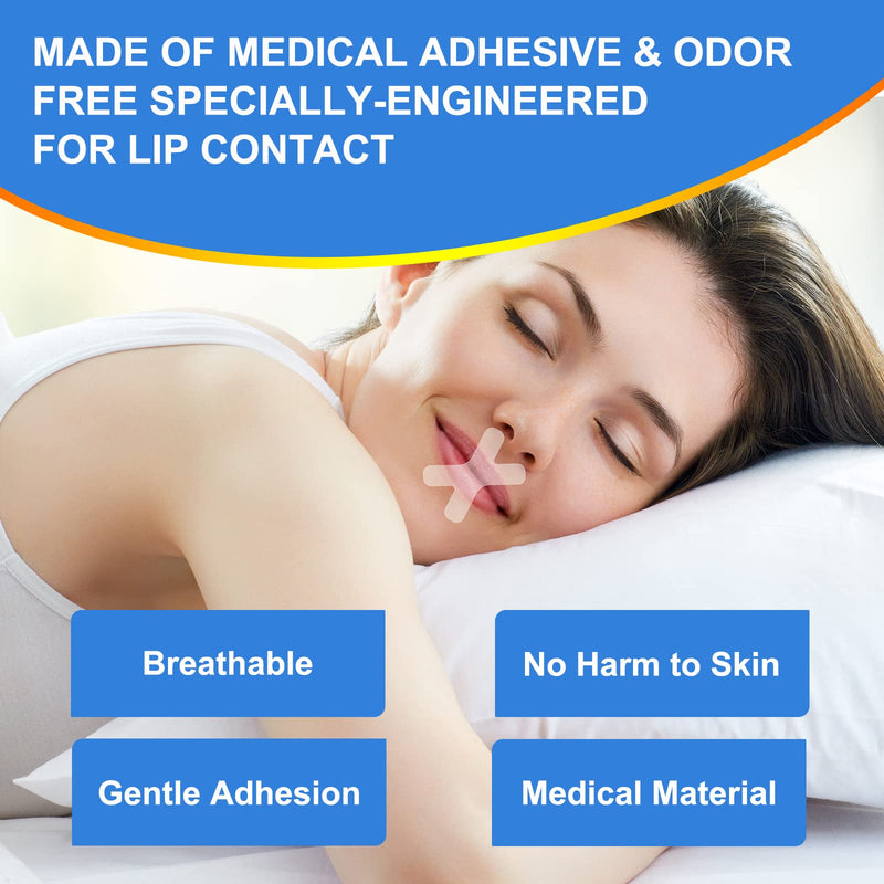 [Australia] - Sleep Strips, 120 Pcs Advanced Gentle Mouth Tape for Nose Breathing, Less Mouth Breathing, Anti Snoring Mouth Strips for Men Women, Stop Snoring Solution Device, Improved Nighttime Sleeping 