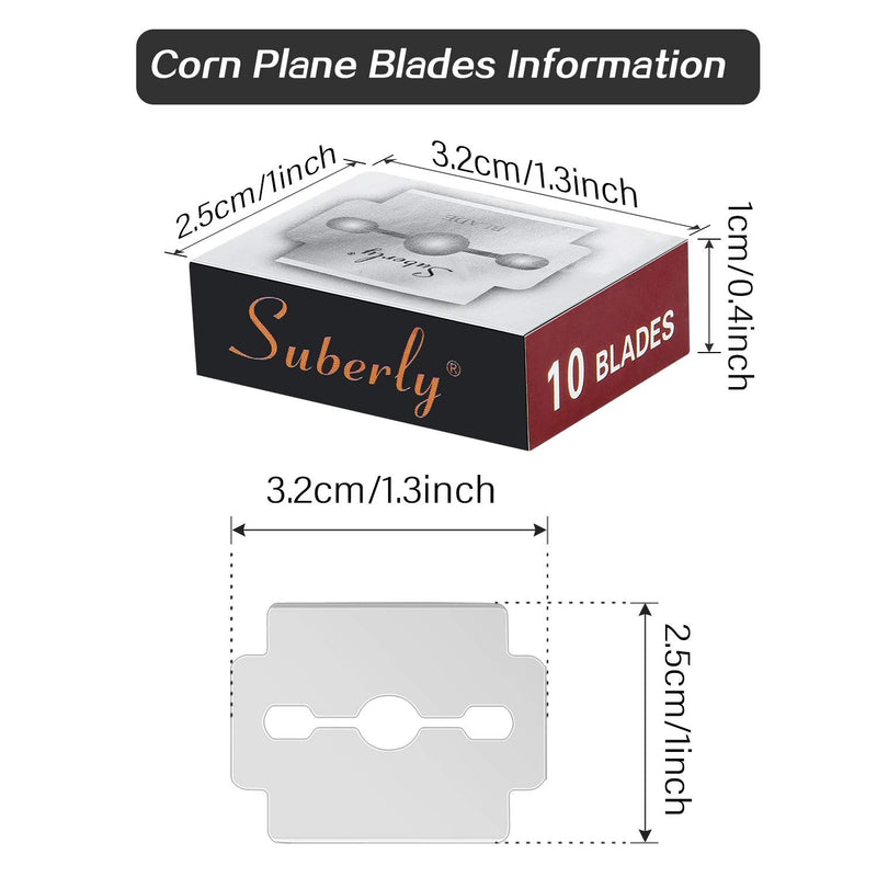 [Australia] - 120 Pieces Callus Shaver Replacement Blades Corn Plane Blades Stainless Steel Blades Foot Care Tool for Removing Callus 