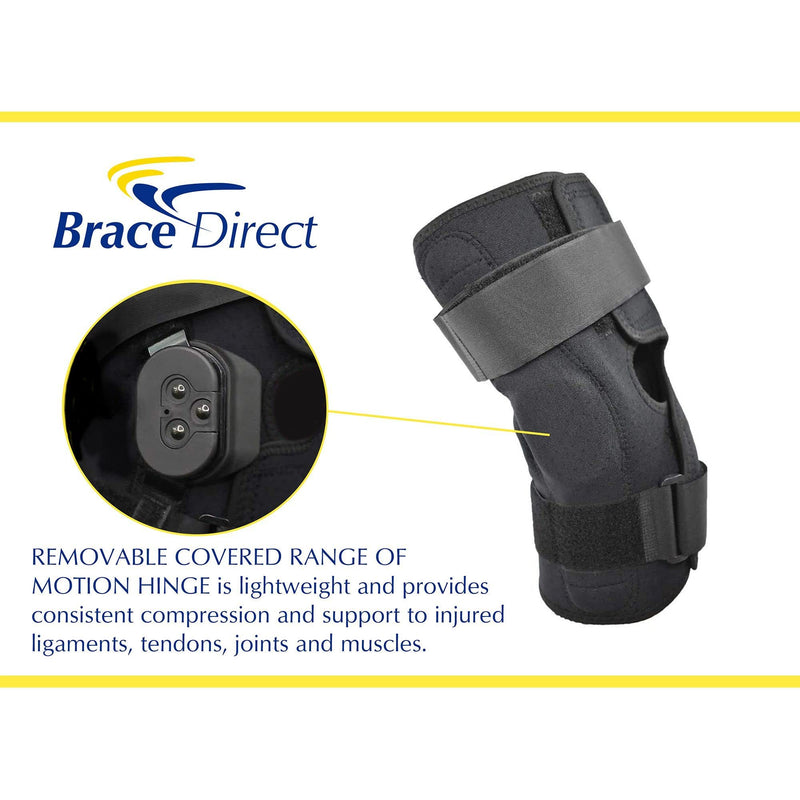 [Australia] - Plus Size Obesity External Deluxe Hinged Knee Brace for Knee Pain with Compression Knee Wrap for Overweight Men & Women Relief from Joint Pain from Meniscus Tears, Arthritis Pain by Brace Direct 2X-Large (Pack of 1) 