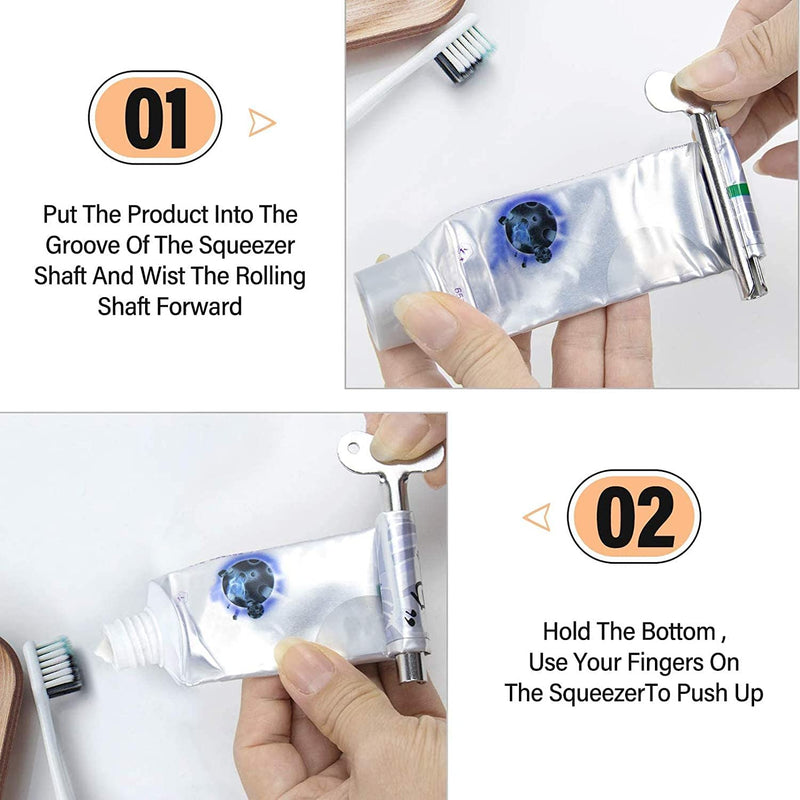 [Australia] - Hsthe Sea 6 pieces metal toothpaste squeezer squeeze tube stainless steel tube squeezer key roll tube creams colour squeezer tool for bathroom 