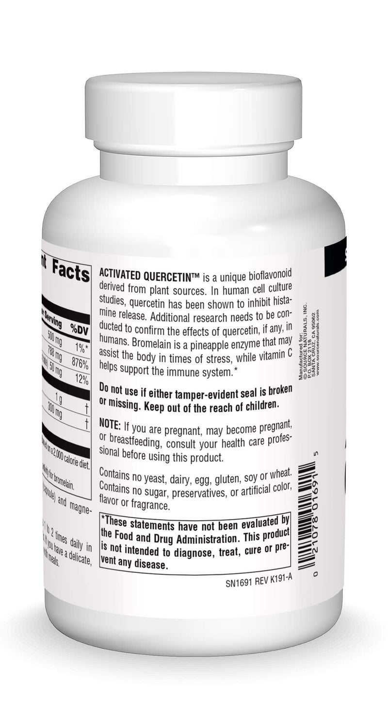 [Australia] - Source Naturals Activated Quercetin - Plant-Derived Bioflavonoid Complex - Seasonal & Immune Defense - 200 Capsules 200 Count (Pack of 1) 