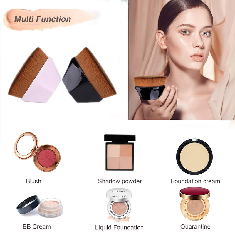 [Australia] - Foundation Makeup Brush ENERGY Kabuki Face Brush Flat Top High-Density Multifunctional for Flawless Powder, Blending Liquid or Cream Cosmetics with Portable Case Pink 