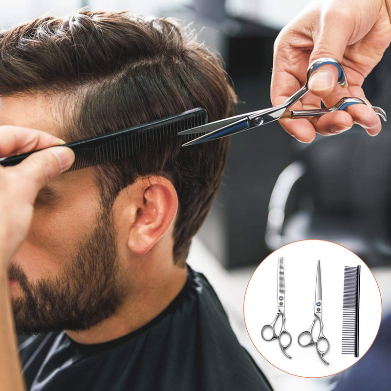[Australia] - Professional 6 inch Thinning Shears Hair Cutting Scissors Barber Salon Hairdressing Shears for Women and Men (Hair Cutting Set) Hair Cutting Set 