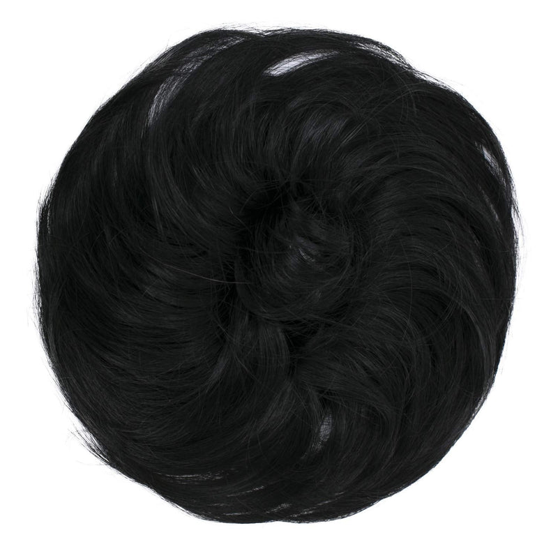 [Australia] - PRETTYSHOP Hairpiece Scrunchie Scrunchy Bun Updo Bridal Hairstyle Ponytail Wavy Black G1B black #1 G1B 