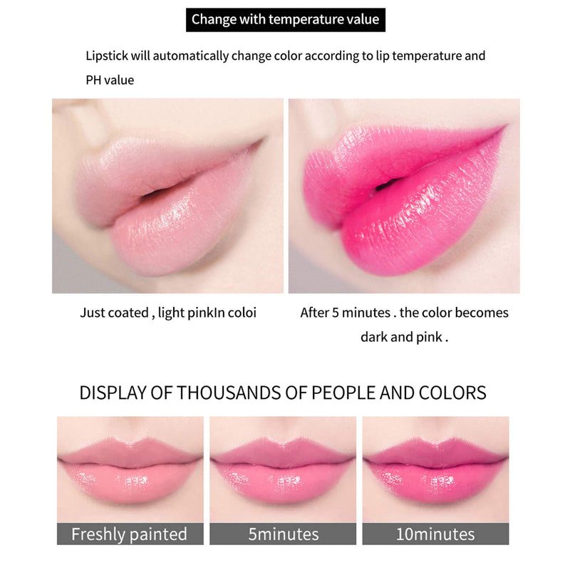 [Australia] - Pack of 8 Crystal Flower Jelly Lipstick,Coosa Natural Nutritious Lip Balm Set Long Lasting Moisturizer Lip Gloss Magic Temperature Color Change Lip Care Lipstick 