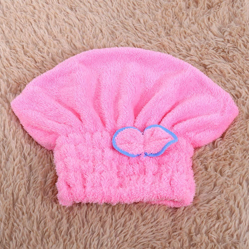 [Australia] - Microfiber Hair Drying Towels, Hair Drying Cap Microfiber Ultra Absorbent Hair Dry Wrap Cap Quick Dry Hair Tower for Women and Girls(Pink) Pink 