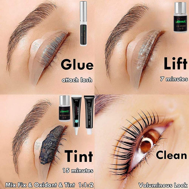 [Australia] - Libeauty Lash Lift and Tint Kit, Brow Lamination and Tint Kit, Black Eyelash Dye and Lift 2 in 1, Voluminous Tinting Make Lash Lifted and Black 6-8 Weeks KERATIN DIY at Home (lash lift&tint kit) lash lift&tint kit 