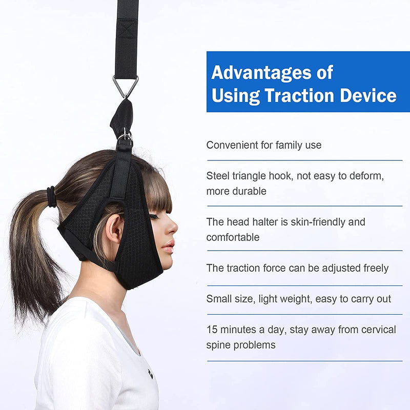 [Australia] - ALLWIN Neck Stretcher Cervical Traction Device, Hammock for Neck Pain Relief Stretcher, Over The Door Cervical Neck Traction Device for Spinal Decompression 