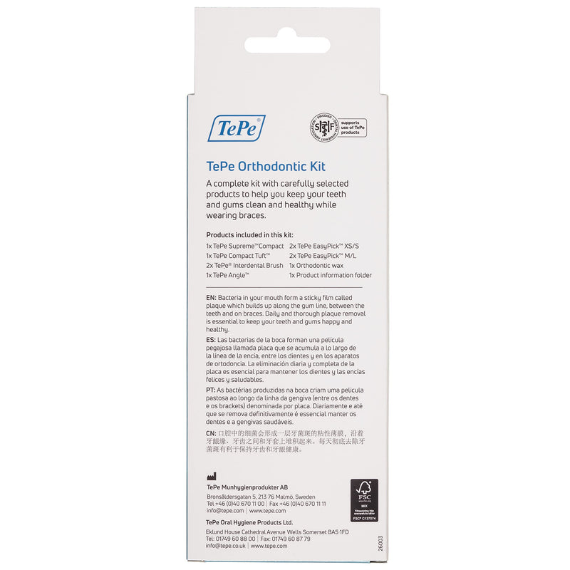[Australia] - TEPE Orthodontic Kit, 10pcs Oral Care kit for Cleaning Braces and Implants, Interdental Cleaning Tools, Good for Teeth Cleaning Plaque Removal, Dental kit with Orthodontic Wax 