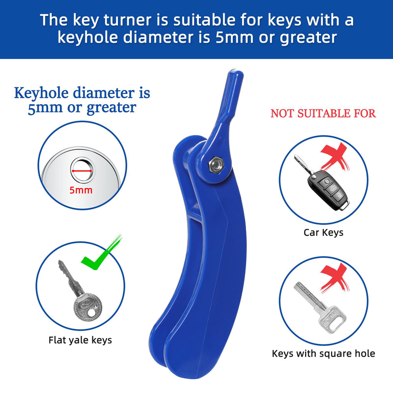 [Australia] - Key Turner,Daily Living Aid for Holding, Inserting, & Turning Keys, Grip Device for Elderly, Handicapped, & Disabled Users, Limited Grip & Hand Function Tool 