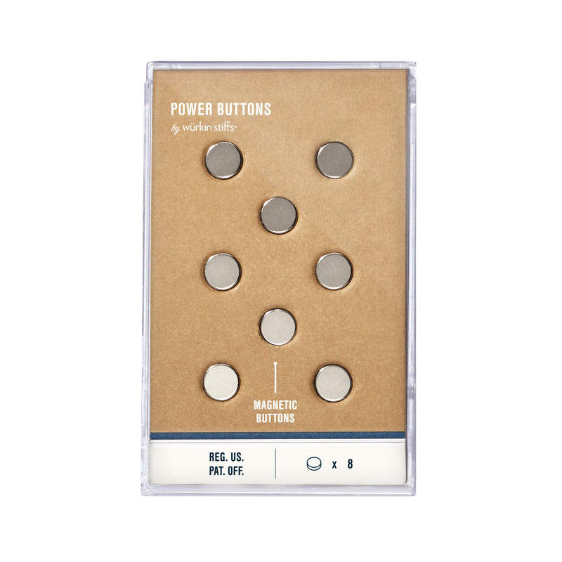 [Australia] - Wurkin Stiffs 8 Magnetic Power Buttons in storage case - Collar Stays 