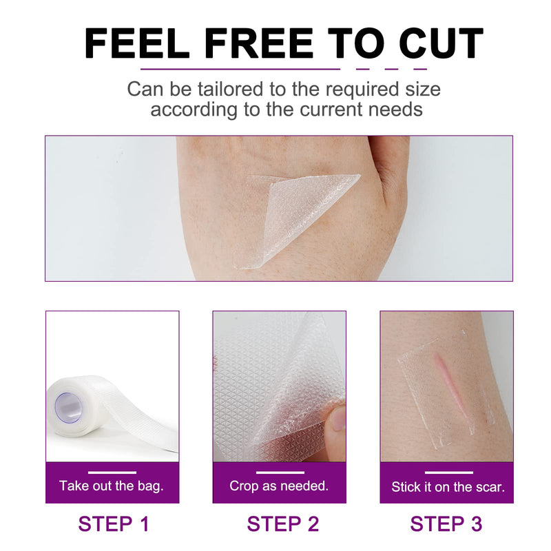 [Australia] - Silicone Scar Tape for Scar Treatment, Advanced Scar Removal Sheets, Soften and Flatten Old Scars and New Scars Which Resulting from Surgery, Acne, Injury, Burns, C-Section and More (4cm x 1.5m) 