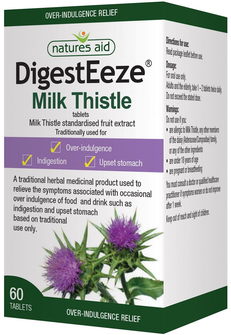 [Australia] - Natures Aid DigestEeze 150mg (Equivalent 2750mg - 6600mg Milk Thistle) 60 Tabs - 2 Pack 