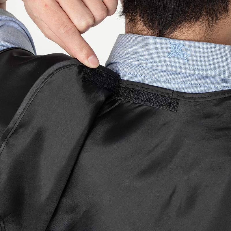 [Australia] - Beard Catcher - Large Beard Shaving Apron Cape with Suction Cups - Unique Gifts for Men Father Husband Grooming Trimming Cutting Cape by QpenguinBabies  (Black) Black 