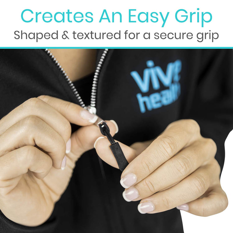[Australia] - Vive Zipper Pulls Replacement (20 Pack) - Helper Grip Fix for Clothes, Shoes, Purse, Handbag, Luggage, Jacket, Backpack, Boot - Universal Easy Gripper Puller - Set of Plastic Repair Tabs Dexterity Aid Black 20 Pieces 
