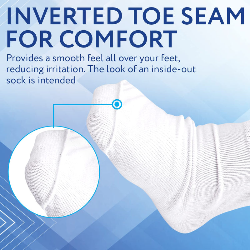 [Australia] - 4 Pairs of Impresa Extra Width Socks for Lymphedema - Bariatric Sock - Oversized Sock Stretches up to 30'' Over Calf for Swollen Feet And Mens and Womens Legs - One Size Unisex 