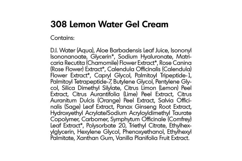 [Australia] - RAYA Lemon Water Gel Cream (308) | Moisturizing, Skin-Repairing, and Anti-Aging Facial Day and Night Cream for Non-Problem Skin | Fills in Wrinkles and Improves Complexion 