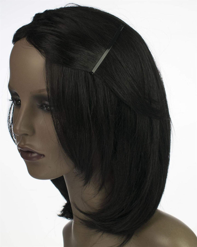 [Australia] - Essential Enhanced Durable Long last Strong Jumbo Metal Bobby Curvy Pin for Thick Hair, A pack of 12 pcs, Black L (Pack of 1) 