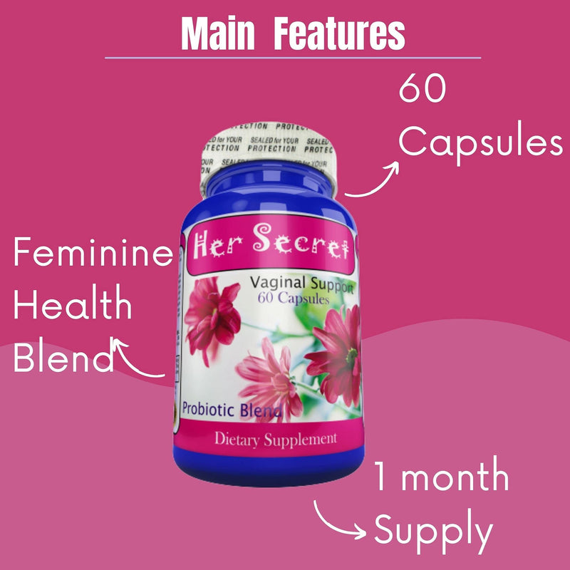 [Australia] - Embarrassed with Femenine Odor? Worried About Female Urinary Odor? Try Femenine Odor Supplement 60 Pills Feminine Care Women Urinary Tract Help Probiotics and Prebiotics Vaginal Probiotics 