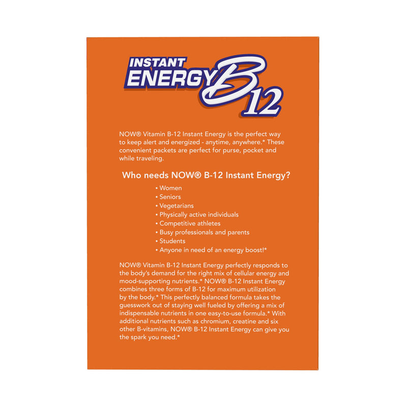 [Australia] - NOW Supplements, Instant Energy B-12 (2,000 mcg of B-12 per packet), Cellular Energy Boost*, 75 Packets 