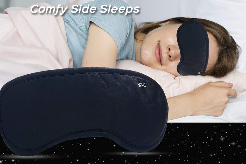 [Australia] - Sleep Mask - Gift for Man or Woman, Comfortable Lightweight Sleeping Mask for Travel, Sleeping, Afternoon Eye Nap, Shift Work or a Plane Journey MSC – BSC-Black1 1 Count (Pack of 1) Black 