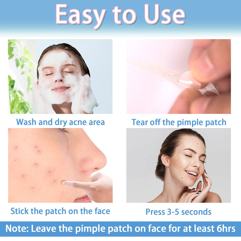[Australia] - Pimple Patches, 216 Spot Patches, Hydrocolloid Patches, Invisible Acne Stickers for Skin Treatment (8mm,12mm) 