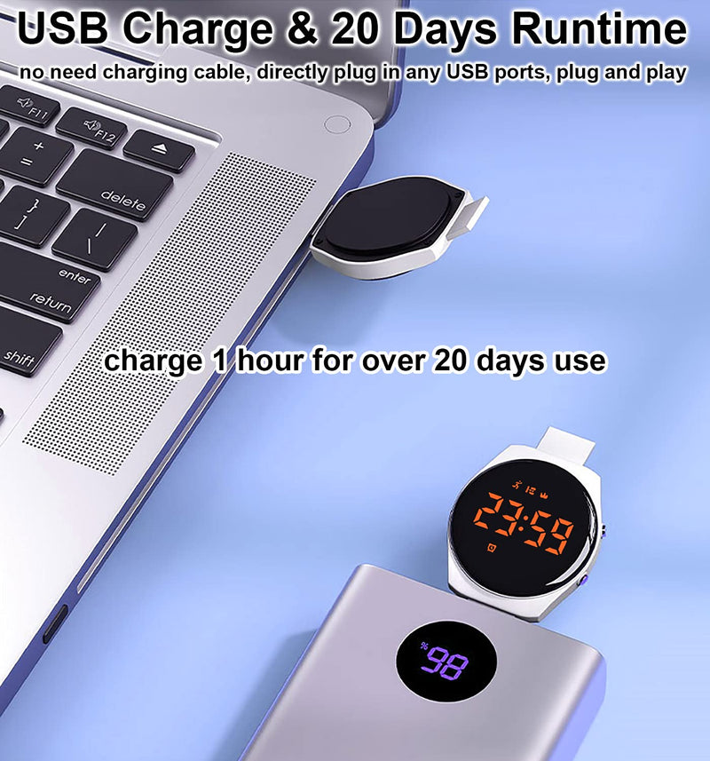 [Australia] - HUYVMAY Fitness Tracker Pedometer Watch No App No Phone Required, USB Charge 1 Hour for 20 Days Use, IP68 Waterproof Watch with Alarm Clock Timer Distance Calorie Step Tracker for Kids and Women Teal+Orange 