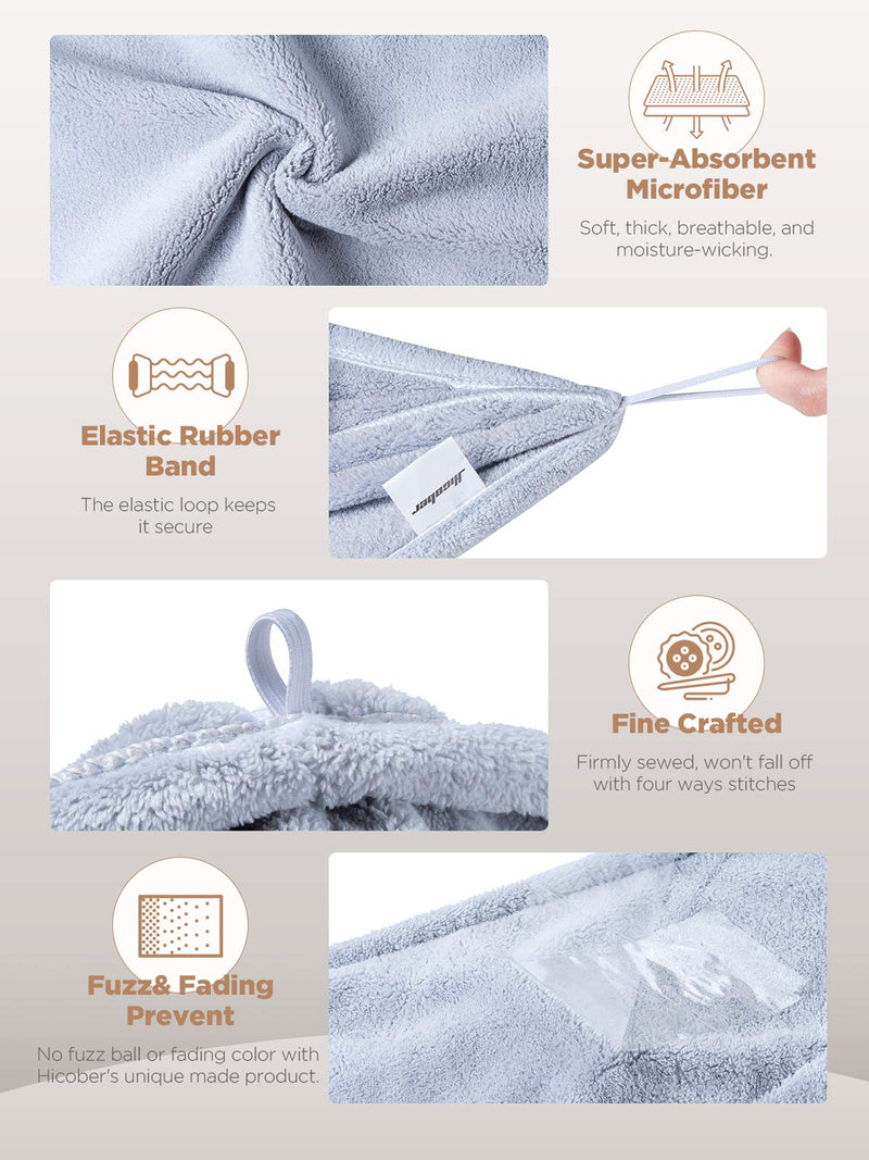 [Australia] - Microfiber Hair Towel, Hair Towel, Hicober Microfiber Towel Twist Hair Towels Hair Turbans for Wet Hair Drying Hair Towels for Women 3 Packs 
