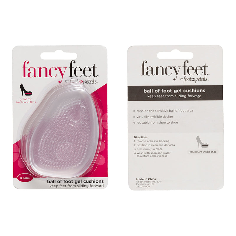 [Australia] - Foot Petals Women's 3 Pr, Ball of Foot Cushion, Clear Gel, One Size 