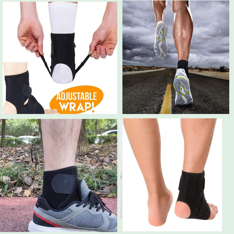 [Australia] - Spinegear Ankle Support Brace Adjustable Breathable Neoprene Material 1 Size Fits left or Right Leg, Use for Sports and Post Injury recovery Ankle Pain relief 