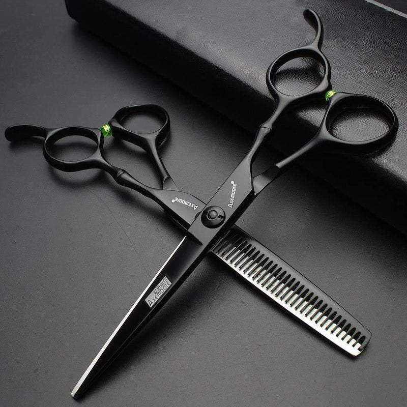 [Australia] - AXEMOORE Professional Hair Cutting Scissors 6 Inch Hairdressing Scissors Set Use Sharp Blades Salon Hairdressing Thinning Shears Hair Cutting Scissors for Women & Men 