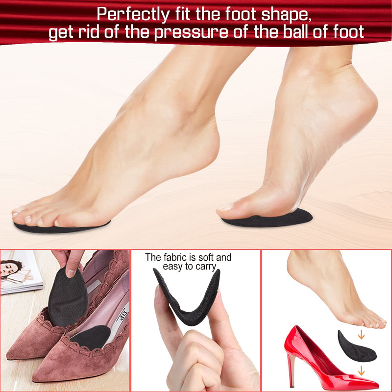 [Australia] - Metatarsal Pads Ball of Foot Cushions for Women, 6 Pairs Forefoot Pads Gel Foot Cushion Pads Professional Reusable All Day Pain Relief Comfort Metatarsal Pad Shoe Inserts 1 6 Pair (Pack of 1) 
