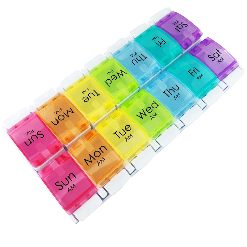 [Australia] - JFA Medical Weekly Pill Box Organiser/Reminder for Medicines Supplements, Vitamins, 7days, 2 compartments per Day 