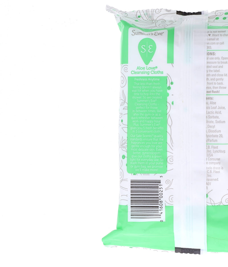 [Australia] - Summer's Eve Cleansing Cloths Aloe Love 