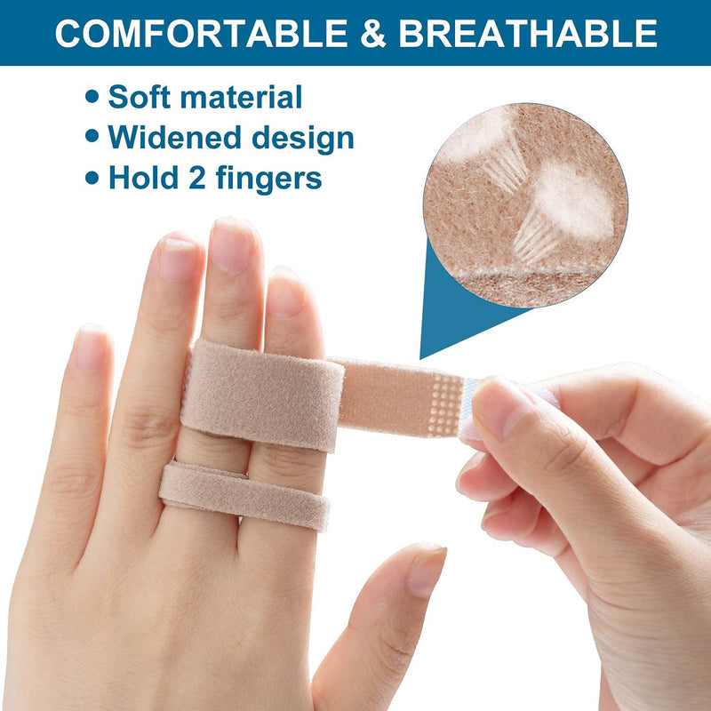 [Australia] - Finger Buddy Wraps, 12 PCS Finger Loops Tapes for Broken, Jammed, Swollen Finger or Dislocated Joint, Splints Brace for Pinky Ring Middle Index Trigger Finger, Toe Strap Bandage 2# 