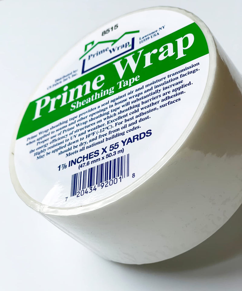 [Australia] - Prime Wrap PRTAPE 17855 House Wrap, 1-7/8-Inch x 55-Yard, White Sheathing Tape 