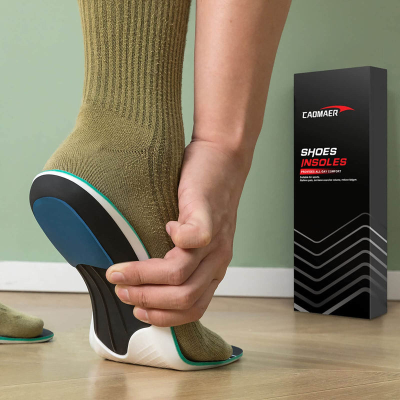 [Australia] - Plantar Fasciitis Relief Insoles with Arch Support for Men and Women, Orthotic Shoe Inserts for Flat Feet, Heel Foot Pain, Standing All Day Shock Absorption Designed for Running Walking, Work Boots US Men's 11-13 